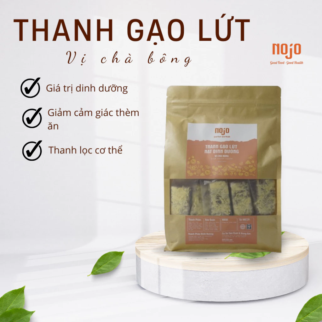 Thanh Gạo Lứt Hạt Dinh Dưỡng VỊ Chà Bông NOJO FOODS