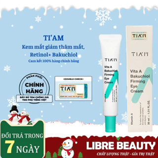 Kem Dưỡng Mắt Tia'm Giảm Nếp Nhăn, Mờ Quầng Thâm, Tái Tạo Cho Vùng Mắt TIAM Vita A Bakuchiol Firming Eye Cream 30ml