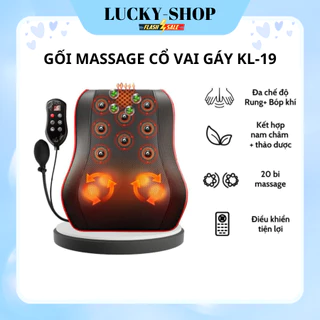 Gối Massage Cổ Vai Gáy, Máy Massage Hồng Ngoại KL-19 Hỗ Trợ Mát Xa Toàn Thân Tiện Lợi ( Bảo Hành 12 Tháng)