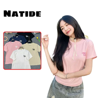 Áo thun babytee trơn dáng basic in chữ ORIGINAL -Natidestore -GT35