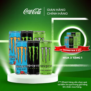 [MUA 3 TẶNG 1] Hộp 6 Lon Monster Mix 3 vị Monster Energy, Monster Ultra Paradise, Monster Mango Loco 355ml/Lon