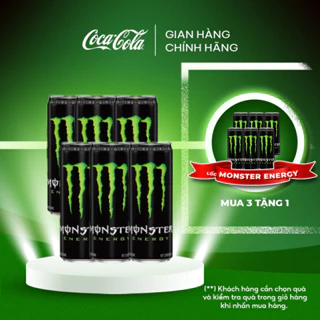 [QUÀ TẶNG KHÔNG BÁN] Hộp 6 Lon Nước Giải Khát Tăng Lực Monster Energy 355ml/Lon