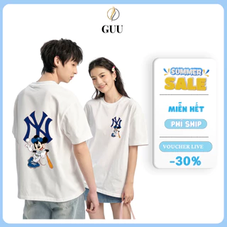 [Cotton 260Gsm] Áo Thun cho Cặp Đôi Mickey Bóng Chày NY Unisex Form rộng 100% Cotton 2 chiều Local Brand - AC329