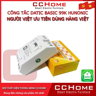 Công Tắc Thông Minh Wifi Hunonic Datic basic 1 Kênh 500W Điều Khiển Thiết Bị Từ Xa Qua Điện Thoại