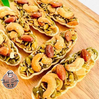 Bánh thuyền siêu hạt ăn kiêng, bánh thuyền mix hạt dinh dưỡng Thái Sơn Food ăn kiêng - Túi 500g