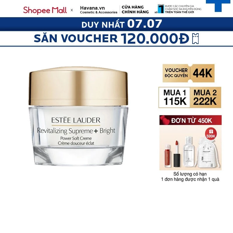 Kem Dưỡng Trắng và Chống Lão Hóa Estee Lauder Revitalizing Supreme + Bright Power Soft Crème