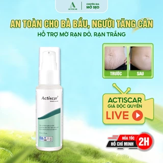 Serum Mờ Rạn Da Actiscar 30ml, Hỗ Trợ Làm Mờ Rạn Da Đỏ, Rạn Trắng, Đều Màu Da Sau Sinh, an toàn cho bà bầu