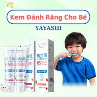 Kem Đánh Răng Cho Bé YAYASHI Chính Hãng 60g, Kem Đánh Răng Trẻ Em Từ 3-12 Tuổi Bảo Vệ Răng Nướu, Ngừa Sâu Răng Cho Bé