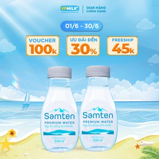 Nước uống tinh khiết cao cấp Samten Premium Water thể tích 330ml (thùng 24 chai)