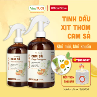 Chai Tinh Dầu Cam Sả Xịt Thơm Phòng Khử Khuẩn Lưu Hương VINA TƯƠI 100ml/500ml Hương Thơm Tươi Mới