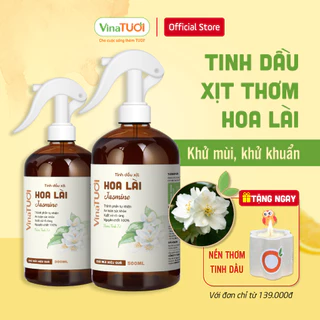 Chai Xịt Khử Mùi Phòng Thơm Tinh Dầu Hoa Lài VINA TƯƠI 100ml/500ml Hương Thơm Hoa Nhài Tinh Tế