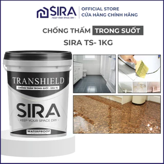 Keo sơn trong suốt chống thấm - (1KG) Chống thấm nhà vệ sinh, nền gạch men, nội thất gỗ, ngoại thất trang trí SIRA TS