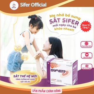 [COMBO 2 Hộp 60 Gói]- Sắt Sifer - Hỗ trợ bổ sung sắt dễ hấp thụ cho bà bầu