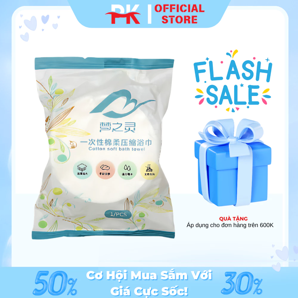 Khăn Tắm Nén Du Lịch 70x140cm Bằng Cotton Dùng Một Lần Thấm Nước Tốt