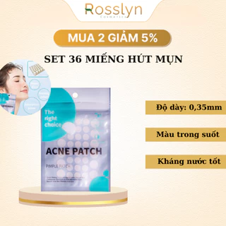 [HỎA TỐC 2H] Miếng dán hút mụn vô hình combo 36 miếng tiện lợi QT188 ROSSLYN Cosmetics