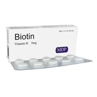 Biotin Vitamin H giúp tóc chắc khoẻ - Hộp 20 viên