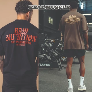 [CBUM mẫu mới] áo phông RAW NUTRUTION oversized chất cổ tròn chất cotton thể thao