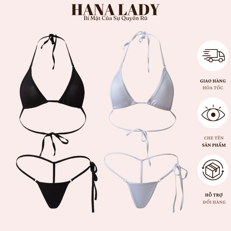 Đồ lót nữ sexy - Bộ lót thun lạnh siêu mảnh nóng bỏng gợi cảm BL053