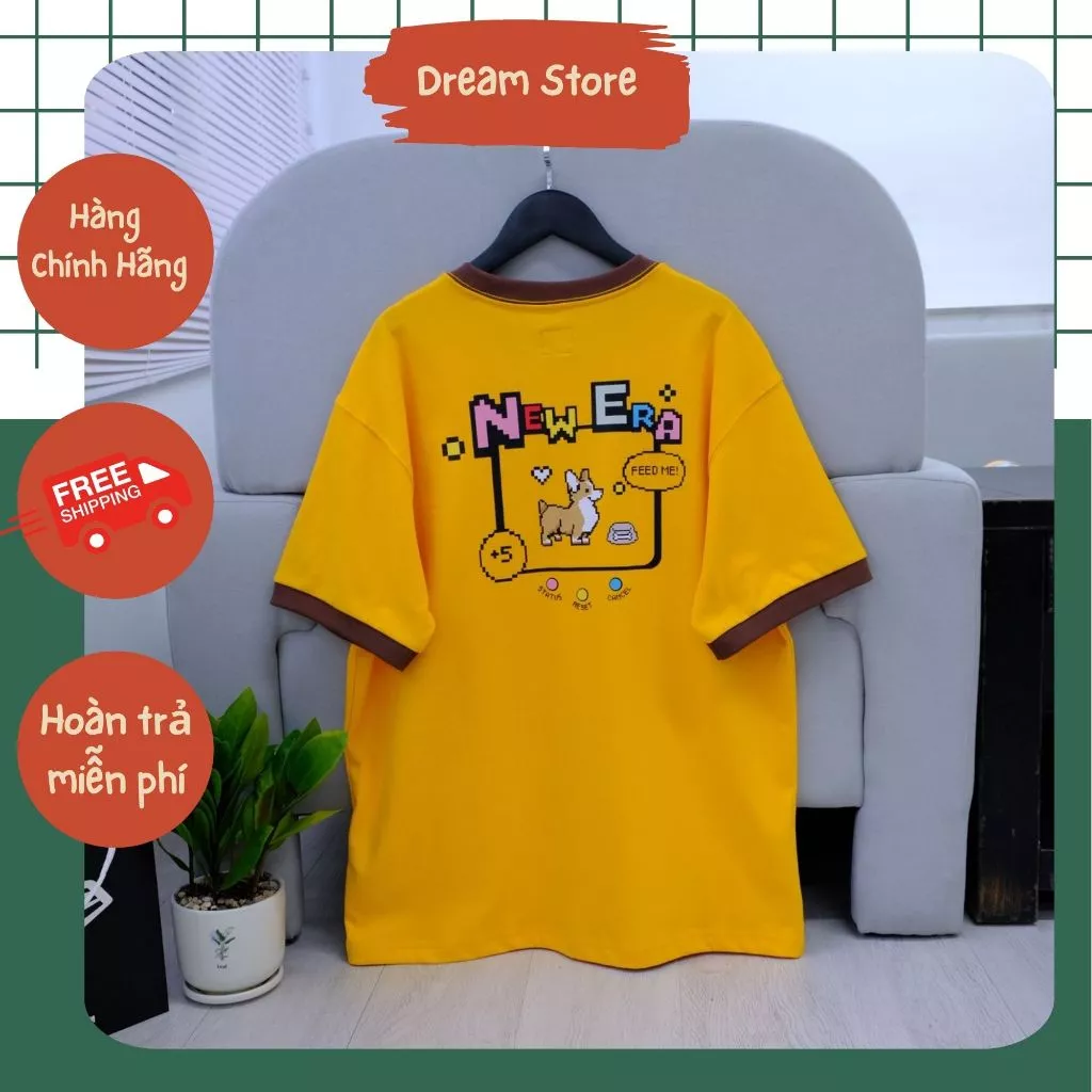 Áo New Era DOG vàng bo nâu CODE 14341273 Chính Hãng | Dream Store