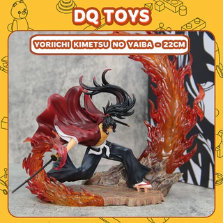 MÔ HÌNH nhân vật Kimetsu no Yaiba thanh gươm diệt quỷ nhân vật anime có đèn led Âm Trụ Uzui 20cm full box DQ TOYS