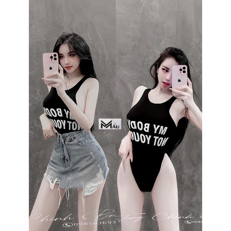 Áo 3 lỗ thun body suit chữ và trơn siêu đẹp phối đồ cực chất