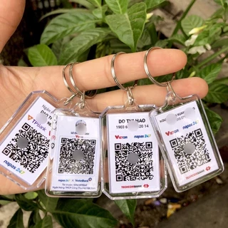 Móc chìa khoá in hình ảnh, QR code ngân hàng theo yêu cầu