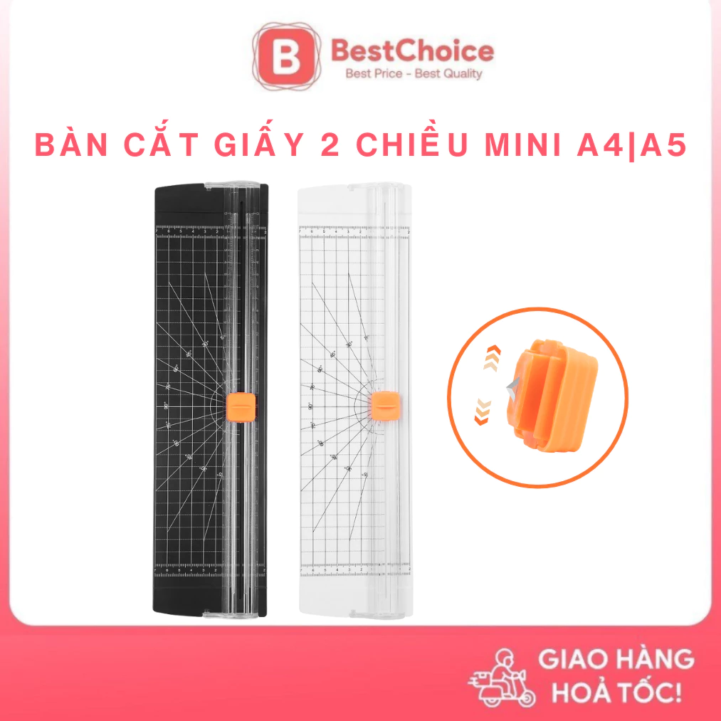 Bàn Cắt Giấy 2 Chiều Mini Khổ A4 | A5, Bàn Cắt Giấy Lưỡi 2 Chiều Cắt Được Giấy A4 dọc