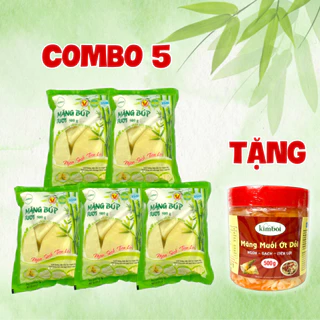 COMBO 5 gói Măng Búp Tươi Kim Bôi 500g - TẶNG 1 lọ Măng muối ớt dổi Kim Bôi 500g - Đặc sản Tây Bắc Việt Nam