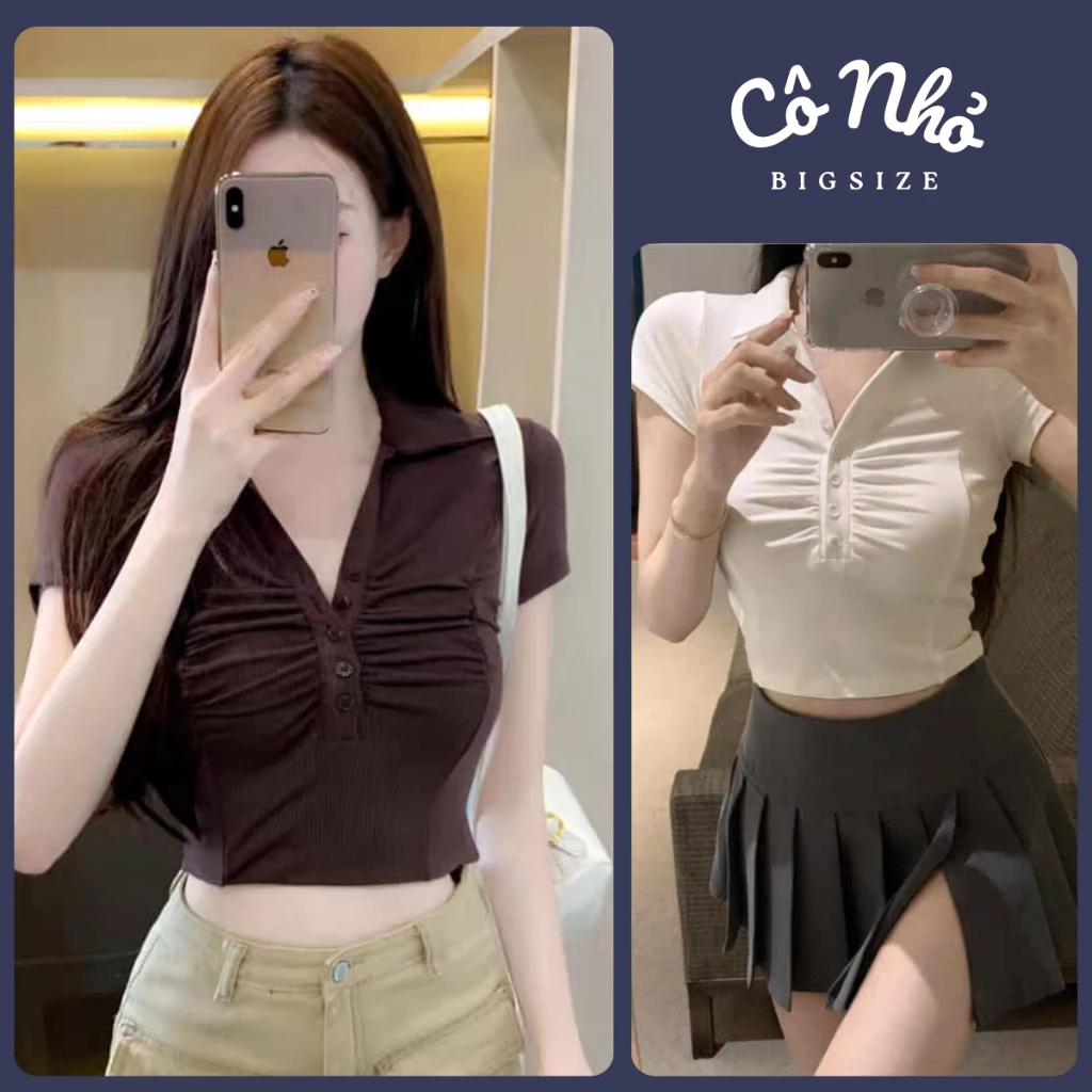 Áo Thun Nhún Ngực Bigsize Cô Nhỏ Tay Ngắn Dáng Croptop Chất Gân Tăm Co Giãn Phom Rộng Sang Trọng Thanh Lịch G106