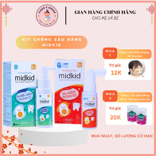 Xịt chống sâu răng cho bé, Xịt chống sâu răng Midkid chính hãng an toàn