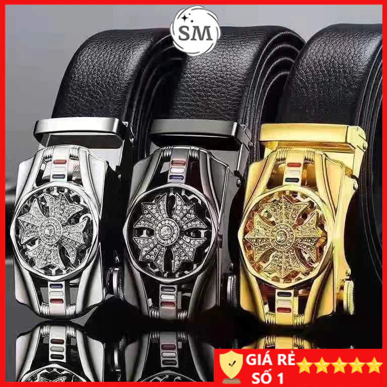 Dây lưng nam mặt xoay 360 Thắt lưng nam khóa tự động thời trang cao cấp X033