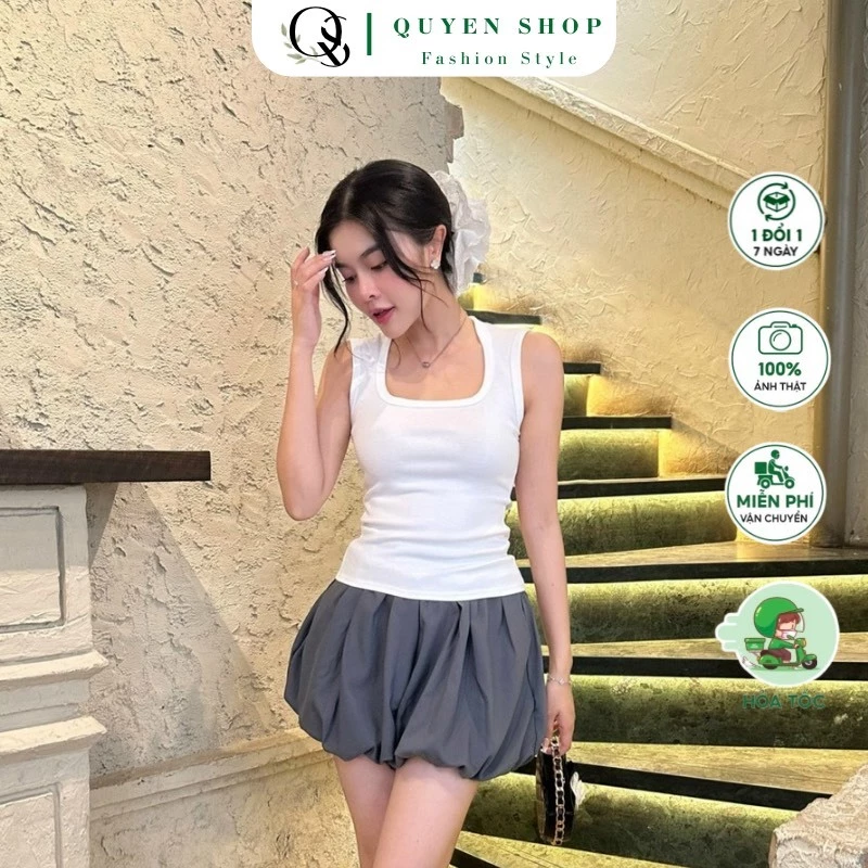 Áo Ba Lỗ Cổ U From Dài Cotton QS QUYEN SHOP