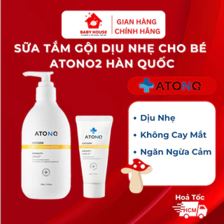 Sữa tắm gội cho bé ngăn ngừa cảm ATONO2 Hàn Quốc, không cay mắt, thơm dịu nhẹ, dưỡng ẩm da cho bé