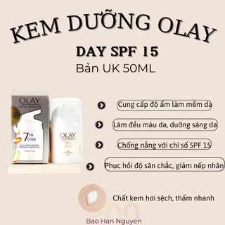 (Bản UK) Kem Dưỡng Olay Ban Ngày Ngăn Ngừa 7 Dấu Hiệu Lão Hóa Total Effects 7 in One Day Cream Normal SPF 15 50ML