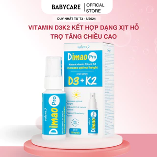 D3 K2 Dạng Xịt 💚𝐅𝐄𝐄𝐒𝐇𝐈𝐏💚 Vitamin D3 K2 Hỗ Trợ Tăng Chiều Cao Valens Dimao Pro Spray D3k2,Tăng Cường Hấp Thu Canxi Cho Bé