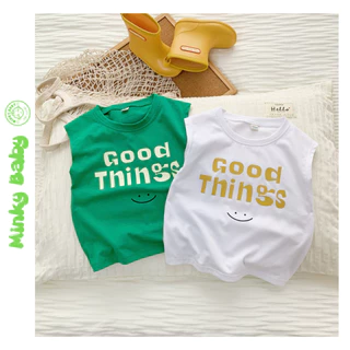 Áo Phông Cho Bé, Áo Sát Nách GOOD THINGS Chất cotton cao cấp Từ 8-27kg - MINKY BABY