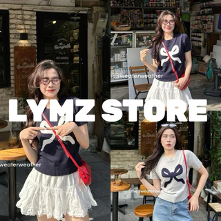 ÁO LEN MỎNG CỘC TAY NƠ TO SIÊU XINH HÀN QUỐC -LYMZSTORE