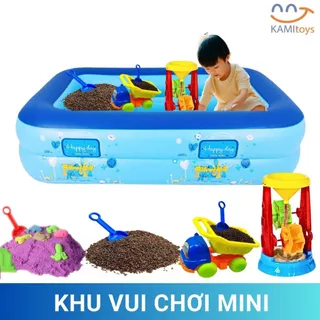 Đồ chơi xúc cát hạt muồng khu vui chơi trong nhà (Chọn: Bể bơm hơi - Cát - Muồng - Đồ chơi xúc)