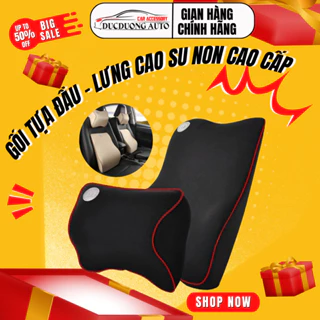 Gối tựa đầu và tựa lưng cao su non ngồi ghế ô tô, tựa lưng văn phòng, gối đầu bàn làm việc cao cấp S039