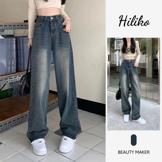 [NHẬP MÃ HILI50K GIẢM 50K ĐƠN 0Đ] Quần jean nữ ống rộng màu mài, quần jeans ống suông - Quanjeanongrong9323_P8K2