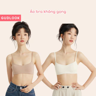 Áo Lót Nữ Đúc Su Đệm Mỏng 1cm GUDLOOK Form Nhỏ Không Gọng Không Viền Thoải Mái Dễ Chịu Màu Đen Trắng Be Nâu