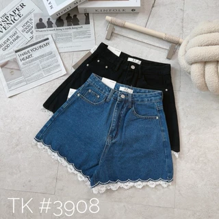 Quần short sooc ngắn jean dneim bò chân ren 2 màu Mía QCCC QCL1 QS0199 #3908