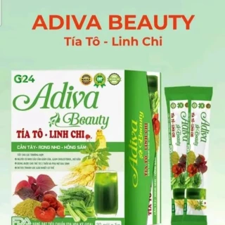 [Tặng kèm bình] Trà Adiva Beauty Tía tô Linh chi G24 - Thanh lọc cơ thể,mát gan,giảm táo bón,gout