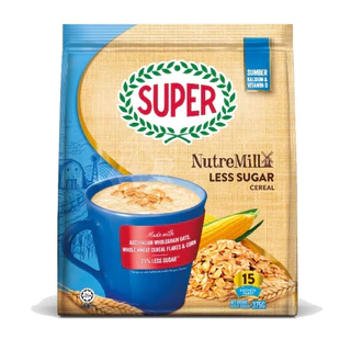 (Hàng giảm giá HSD: 16/09/2024) Ngũ cốc ít đường Super NutreMill Less Sugar Cereal 450g (18 gói)