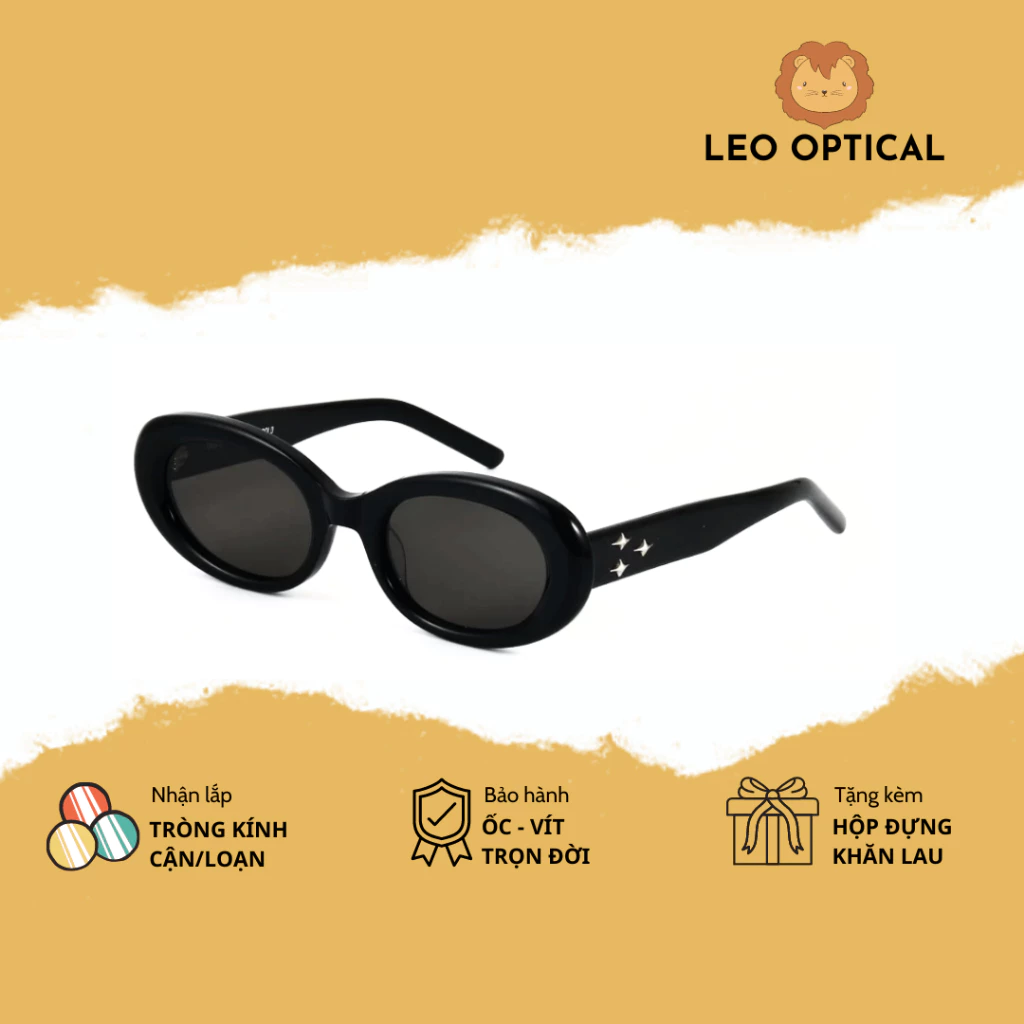 Kính mát chuẩn cao cấp kính râm thời trang đầy đủ hộp khăn thẻ LEO OPTICAL EVE