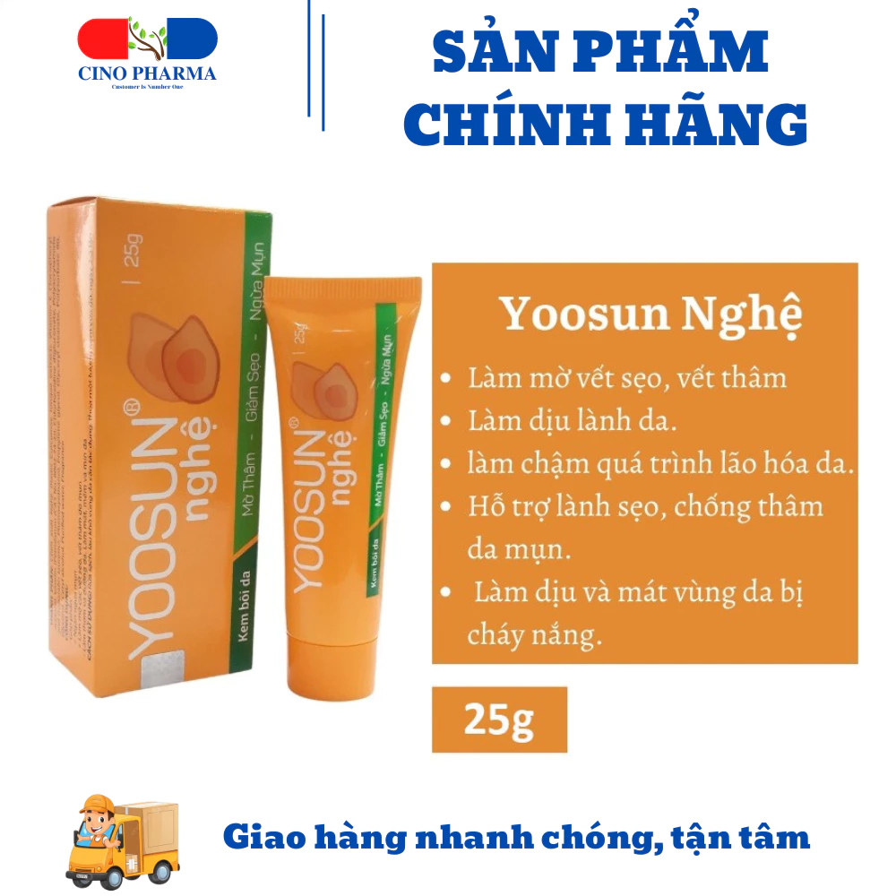 Kem Yoosun Nghệ mờ thâm, giảm sẹo, ngừa mụn (Hộp 1 tube 25g)