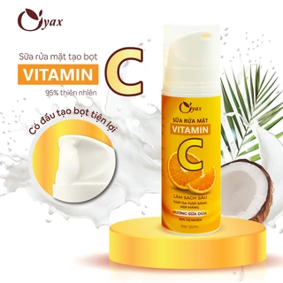 Sữa rửa mặt tạo bọt Vitamin C Oyax dưỡng ẩm giúp làm sạch sâu hương sữa dừa 120ml