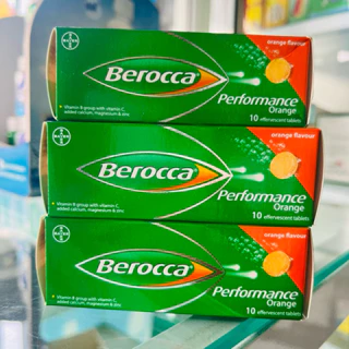 Viên Sủi Cam Berocca Orange typ 10 viên, hàng nhập loại 1