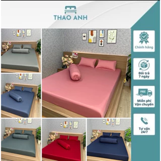 Tổng Hợp 16 màu: Bộ Ga Giường 4 Món CHĂN GA THẢO ANH, Gồm: 1 Ga, 2 Vỏ Gối Nằm, 1 Vỏ Gối Ôm - Thun Hàn Quốc