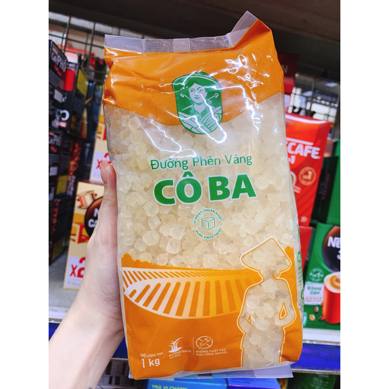 ĐƯỜNG PHÈN VÀNG CÔ BA BIÊN HOÀ TÚI 1KG